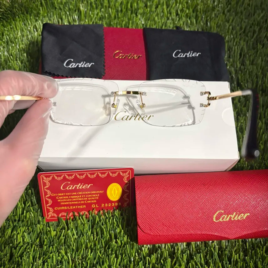 Diamond Cut Glasses With Clear Lenses Sunglasses